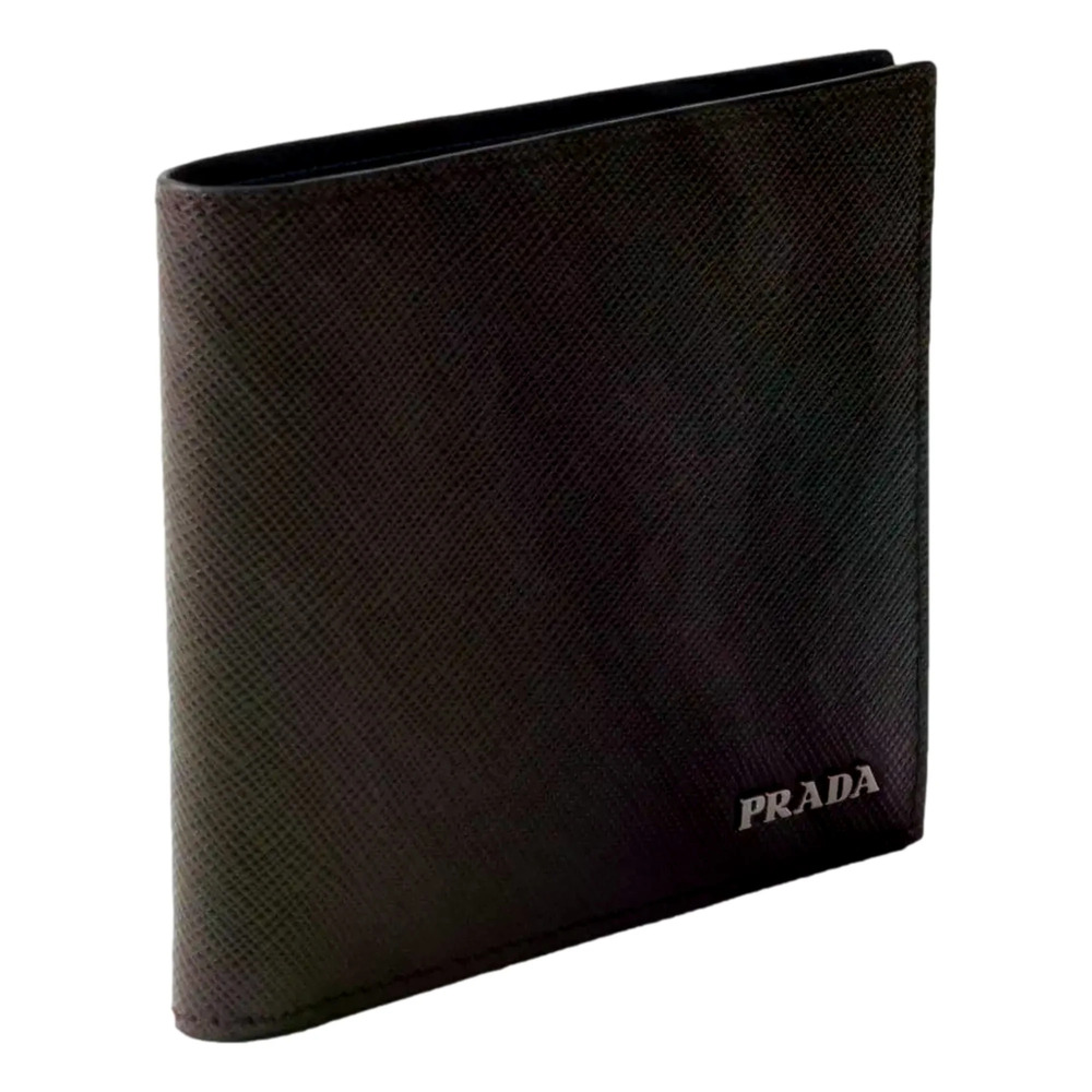 Prada Saffiano Leather Bifold Wallet Brown